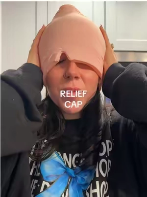 my cooling cap helps me so much! the best invention ever! #coolingcap #reliefcap #headachecap #homemusthaves #reliefcap 