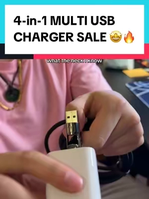 you won’t ever have to buy another charger again #fastcharger #fastcharging #charger #phonecharger #fastchargingcable #4in1charger #tiktokshopspringglowup 