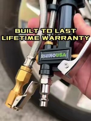 Rhino USA 100 PSI tire inflator is built to last a lifetime and comes with a full guarantee. #tire #repair #tool #rhinousa 