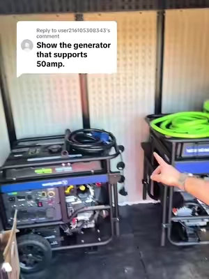 Replying to @user216105308343 these generators support 50 amp. #generator #vevor