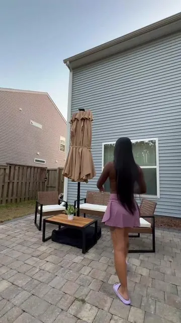 Link to my new patio umbrella and furniture ⬆️⬆️⬆️ #tiktokshop #filipina #tiktokshopping #tiktokshopfinds #yaheetech #phivillafurniture #patiofurniture 
