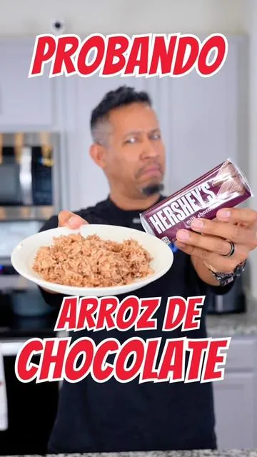 Probando Arroz 🍚 De Chocolate 🍫 Y Pudin De Arroz 😳 Vídeo de: @Kat Lieu  #probando #donjose #arroz #chocolate 