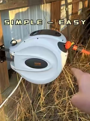Garden hose use made very simple, fast, and easy. An absolute must have item for your home and farm. #garden #hose #reel 