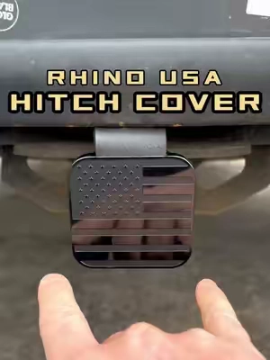 Looks great and protects your hitch from weather and debris. #hitch #cover #towing #flag #american 