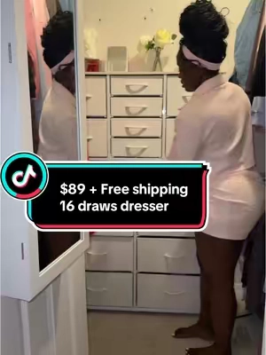 Good quality, super affordable! And so convenient! Grab yours #dresser #16drawerdresser #dresserorganization #talldresser #ttslevelup #tiktokmademebuyit 