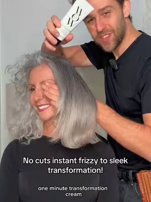 Can you believe that INSTANT transformation?! And yes, it really is that easy. 👏 Share this with a friend who needs this miracle product in their life ✨ @Giles Robinson #colorwow #frizzyhair #frizzyhairfix #frizzyhairtips #frizztip 