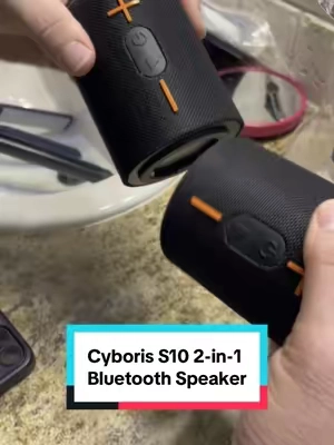 I may have tried to scare him on purpose…but real talk This 2-in-1 Bluetooth Speaker is a level up from most of the competition! The sound is rather loud for such small speakers and being able to separate them is cool too! #speaker #speakers #bluetoothspeaker #bluetoothspeakers #cyboris #springtok #smallspeaker #portablespeaker 
