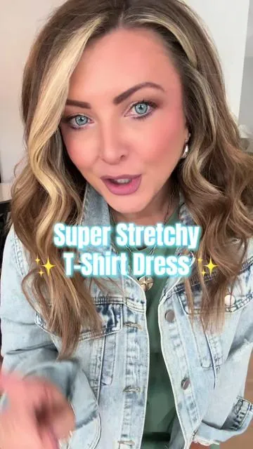 This t-shirt dress is comfort and style all bundled into one. No need to sacrifice comfort for style with this dress. It's super soft and stretchy. Comes in a ton of colors and can easily be dressed up or down for any occasion. #dresses #tshirtdress #tshirt #dresstoimpress #teeshirt #comfortable #outfitinspo #affordablefashion #dresstok