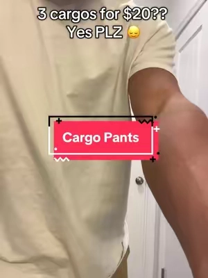 Three pairs of cargo pants for this cheap is a steal #tiktokshop #tiktokmademebuyit #tiktokmarketplace #cargopants #cargos #pants 