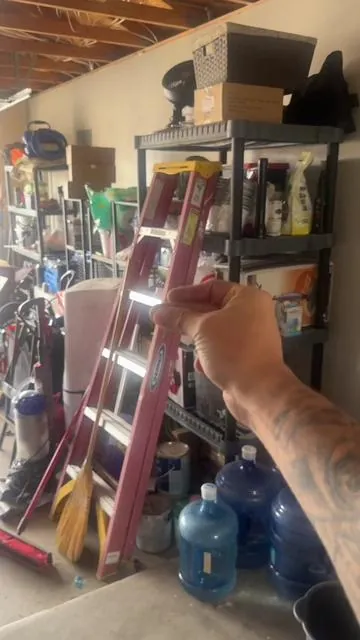 These garage shelves were a perfect upgrade to organize my disaster of a garage #storage #garage #garagecleanout #storageshelves #garagestorage #tiktokshop #tiktokshopaffiliate 