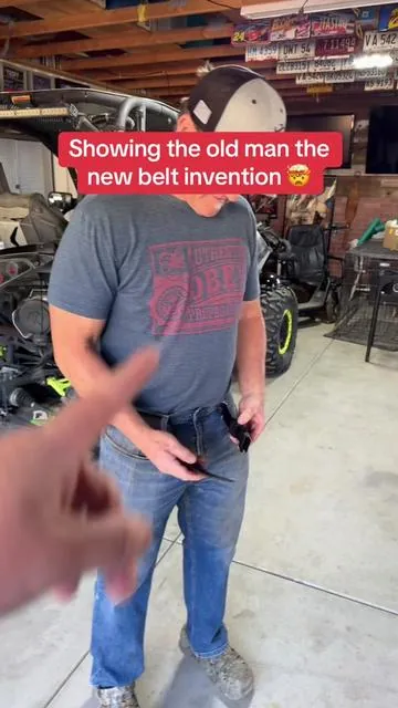 Showing the old man this new ratchet belt invention! I also linked them 👆 for you 🤝 #leatherbelt #belt #mensbelt #ratchetbelt #mensfashion #belts #newbelt #save10 