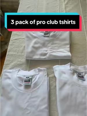 3 pack of Pro-Club t-shirts for $20?! #proclub #tshirt #proclubshirt #heavyweight #shirt #SummerFashion #tiktokmademebuyit 