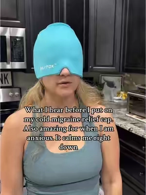 This migraine relief, cap has been the absolute best find and best  purchase. #headache #headacherelief #coldplunge #facemask #TikTokShopSpringGlowUp 