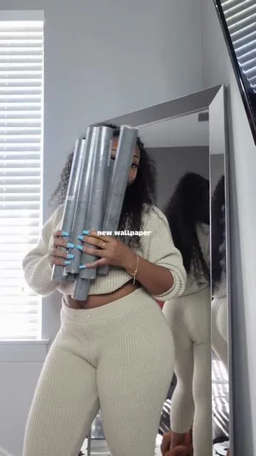 I used about 7 rolls here and ordered 2 more to make sure I had enough. (Ended up using 8 total) . Stay tuned to see the finished look!  #brittdawg #wallpaper #concretewallpaper #roomdecor #walldecor #homedecor #tiktokshopfinds #ttshop #ttfest #springtok #spotlightfinds 