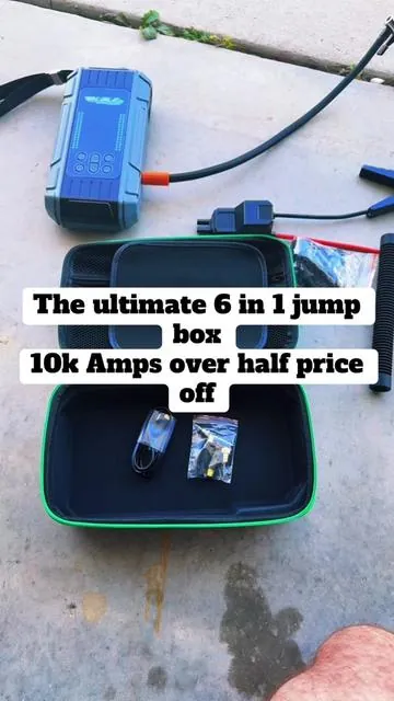 Start any engine big or small even lawn mowers #jumpstarter #7in1 #powerbank #powerbox #quality #greatfinds #automotive #jumper #powerbankcharger #tireinflator #10000amp #12l #enginestart #jumper #springsale #springglowup #inflator #compressor #jumpit #powerbankviral #deals #greatdeal #ttsdelight #giftguide #automotive #batterybox #batterystarter #jumpstart #6in1 #10000amp 