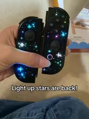 The rgb joycons are back!!! It took almost a month for me to be able to get these because they were back ordered so grab them while they’re stocked because this won’t last long! #switchjoycons #joycon #switchcontroller #gamecontroller #lightupjoycons #rgbcontroller #lightupstars 