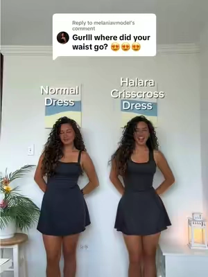 Replying to @melaniavmodel Girl I said the same thing when I tried on this dress I was shook!🪄✨ #halara #halaradress #halaraactivedress #activedress #tummycontrol #momootd #momoutfit #springtok #springfashion @Halara_official 