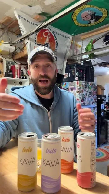 Trying a multipack of sparkling flavors from Leilo Kava - the variety pack includes 4 tasty options #kava #nonalcoholicdrink #drinkreview #whatsinthefridge #relax #CapCut 