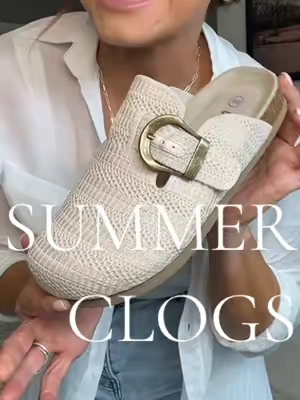 Have you ever seen a cuter clog?! #clogs #summerclogs #laceclogs #summershoes #sliponshoes #cushionaire 