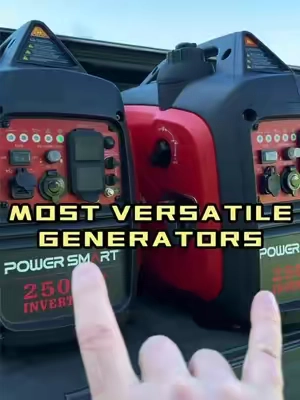 The Powersmart 2500 is the most versatile and easy to use generator on the market. Light weight, easy to store, easy to start, very quiet, and extremely efficient. #generator #powersmart #emergency #power #camping #rv 