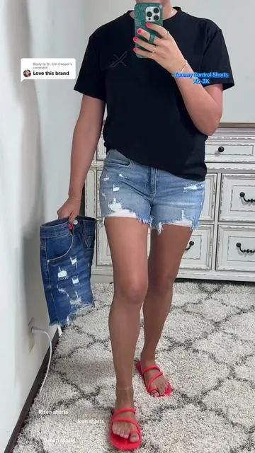 Replying to @Dr. Erin Cooper  Mama approved shorts! I love the stretch on this pair of denim shorts. They are the brand Risen and they are so comfortable and stretchy! #DenimShorts #JeanShorts #SummerDenim #DenimLover #DenimOnDenim #CasualStyle #StreetwearFashion #TrendyOutfits #OOTDInspo #WardrobeStaple #TrendyShorts #ComfyShorts #CasualShorts #BikerShorts #AthleisureWear #HighWaistedShorts #tiktokshopspringglowup #TTSFashionFam #TTSLevelup #SpringintoHealth #TTSDelightNow #Tiktokshopcreatorpicks #springfashionfest #creatorboostcamp  #tiktokshoprestock #tiktokshopmothersday #tiktokshopmemorialday #springtok #newarrivals #springbreak #creatorsearchinsights #toptierApril #wardroberefresh #spring  #shorts @Wild Oak Boutique 