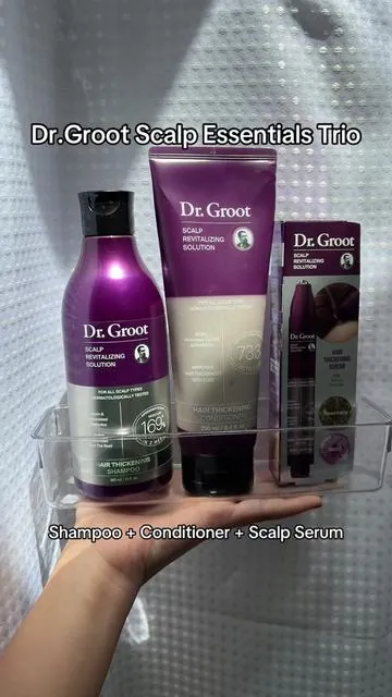 15% OFF 💜 Dr.Groot Scalp Essentials Trio 🥇 Korean Hair Care For Hair Thickening - Hair Thickening Shampoo - Hair Thickening Conditioner - Scalp Serum #shampoo #conditioner #scalpserum #haircare #hairtok #TiktokShopMemorialDay #TikTokShopMothersDay #TiktokShopRestock 