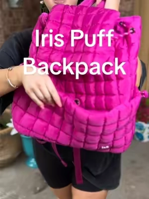 Replying to @christina🫶🏼🤎 the prettiest backpack for summer! #backpack #summerbackpack #womensbackpack #irisandrainbowminibackpack #irisandrainbow #diaperbag #SummerFashion #tiktokshopcreatorpicks #ttsfashionfam #irispuffbackpack 