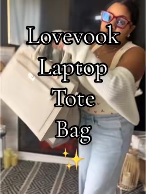 Lovevook laptop tote bag. #totebags #purse #traveltote #laptopbag #pursetok #totebagaesthetic #lovevook #workbag #travelbag #tiktokshoprestock #springtok #fashionlookbook @Lovevook Bags 