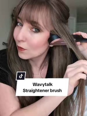 Replying to @junebird_16 team straightener brush or flat iron? 💕 @wavytalkofficial 🤍 #wavytalk #wavytalkhair #straightener #straightenerbrush #flatiron #straighthair #hairtok #hair #hairstyle #hairgoals #hairtools #hairtutorial #haircare 
