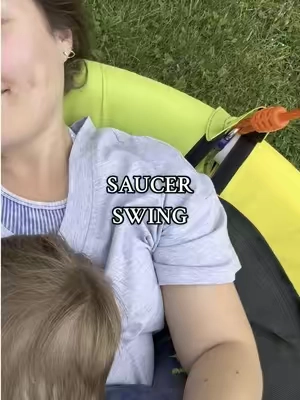 This saucer swing is so comfy!! I think I might like it more than my kids! #saucerswing #swingset #outsidetoys #outdoortoys #summertoys #backyardtoys #kidsgifts #kidsgiftideas #playground #creatorsearchinsights 