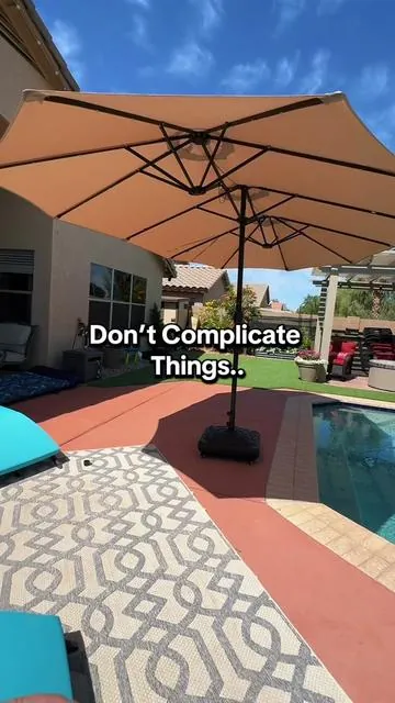 Great find friends! The rollers are super smooth too! #umbrellabase #umbrella #backyard #summervibes #poolday #tiktokshopfinds 