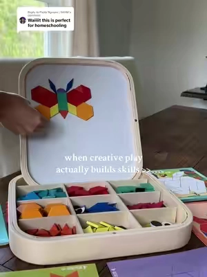 Replying to @Paola Nguyen | SAHM creative AND educational 👏🏼👏🏼 loving these magnetic puzzles! #magneticpuzzle #magnetic #puzzle #educationaltoy #creativeplay 