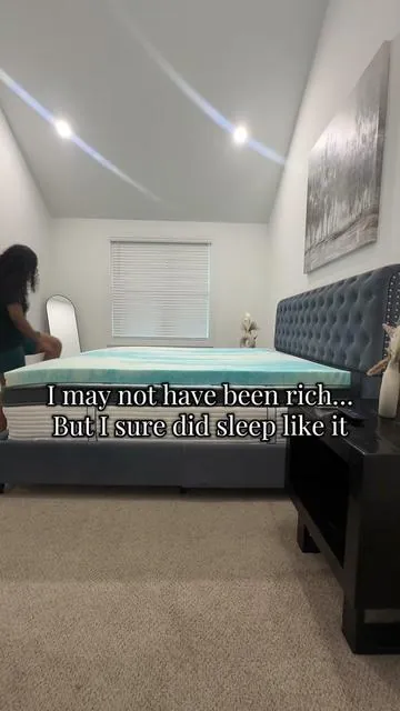I may not have been rich… But I sure did sleep like it #memoryfoammattresstopper #mattresstopper #mattresstopperrecommendation #ttslevelup 