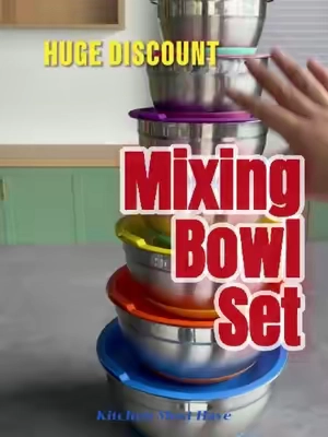 These nesting mixing bowls are an absolute kitchen we are must have!#mixingbowl #bowlset #stainlesssteel #stainlesssteelmixingbowls #kitchenbowl 