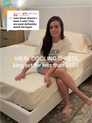 Replying to @✨🛍️💖DealsByTabby💖🛍️✨ These sheets are my top seller and it’s for a reason!!! Cooling, wrinkle-free, buttery soft, and long-lasting — what else could you ask for?? If you haven’t snagged you some, you should right in time for the summer heat!!! 👏🏼 @LuxClub Home #luxclub #luxclubsheets #viralsheets #coolingsheets #bedsheets #wrinklefree #tiktokshopdeals #bestseller #viralproduct #tiktokshopbestseller #summermusthave #sleepgood #tired #topseller #highlyrecommended 