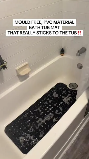 We are never showering again unless there is a bath mat in plac #bathmat #bath #tub #bathtub #shower #bathroommusthave #creatorsearchinsights #antislipmat 