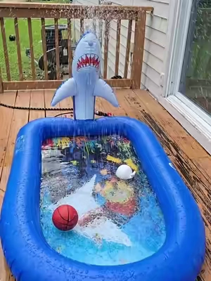 Piscina inflable para niños #inflatablepool #poolforkids #outdoorfun #toysforkids #toddlersoftiktok #tiktokshopmemorialday #tiktokshopping 