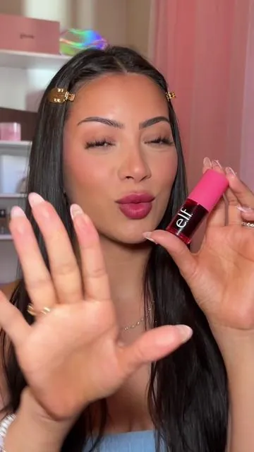 The NEW @elfcosmetics lip & cheek stain is too GOOD 😮‍💨 #lipstainviral #lipstain #elfcosmetics #benetint #summermakeup 