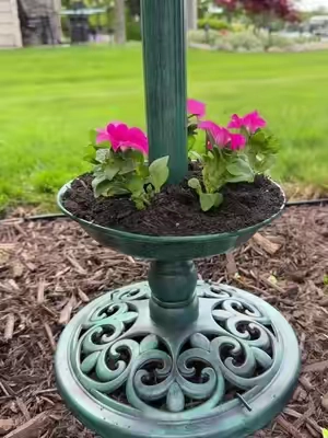 A gorgeous addition to any garden or patio. Solar powered bird bath! Grab one at this great price and while they have free shipping! #solarbirdbath #solarpoweredbirdbath #birdbath #birds 🐦 
