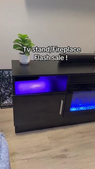 Love my fire place/ Tv stand  #fireplacetvstand #fireplace #tvstand #ledtvstand #tiktokshophomefinds #tiktokshopcreatorpicks 