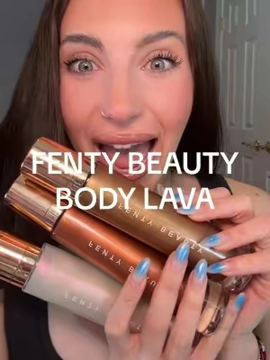 Fenty Beauty Body Lava is back! Exclusive to tiktok right now!! These give the most stunning glow and sheer wash of color. Perfect for flowy summer skin✨ These are gonna go quick so RUN! @Fenty Beauty  #fentybeauty #fentybeautybodylava #bodylava #tiktokshopnewarrivals #fentynewarrivals #fentybeautynewarrivals #bodyglow #bodybronzer #ttsbeautybesties #tiktokshopcreatorpicks 