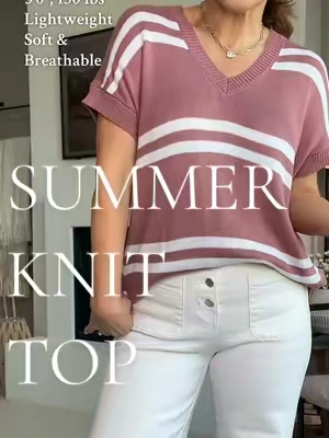 The perfect knit top for summer and can easily be worn year round too 🙌🏽 #knittop #summertops #vneck #shortsleeve #summerstyle #workwear 