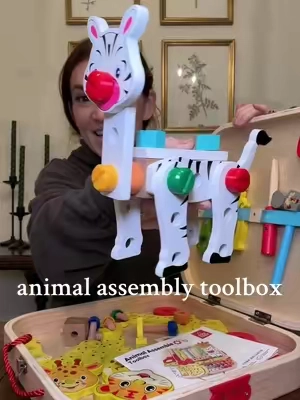 how fun and creative is this animal assembly toolbox?! Your kids can build so many different animals and cars!! @edutreetoy #toysforkids #toolbox #assemblytoolbox #tiktokshopfinds #stemtoys #animaltoolbox #toolboxforkids #assemblytoy #buildandplay #constructiontoys #giftideasforkids #screenfreeplay #montessori #montessoriplay #stemlearning 
