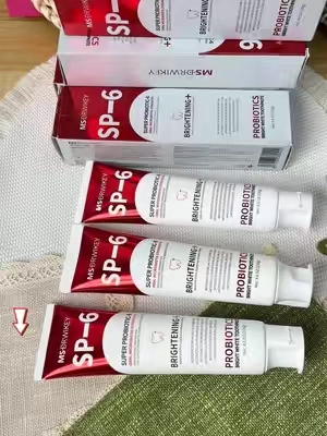 SP-6 Super Probiotic Toothpaste contains 6 probiotic strains to brighten and clean teeth. 🦷 #sp6 #toothpaste #teethcare #fyp #parati #Toothdecay #Dentalcaries #Fixedteeth #Dentalcare #teeth #tooth #Gingivitis #Oralbacteria #DentalHealth #healthy #cavities #msdrwikeyspotoothpaste #TikTokShop #tiktokmademebuyit #foryourpage
