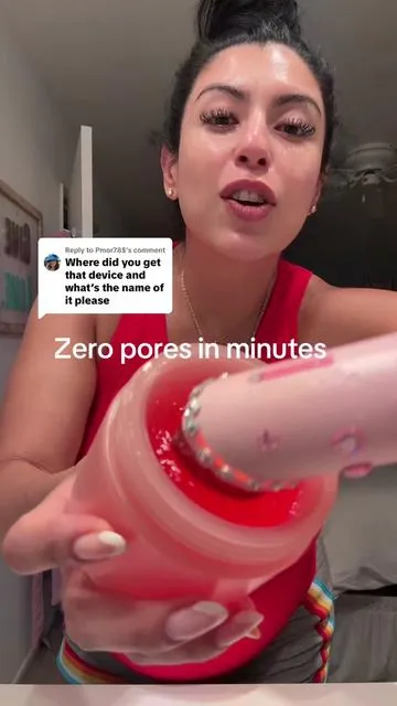 Replying to @Pmor78$ Skin with zero pores in minutes #beautysecrets #antiaging #koreanskincare #medicube 