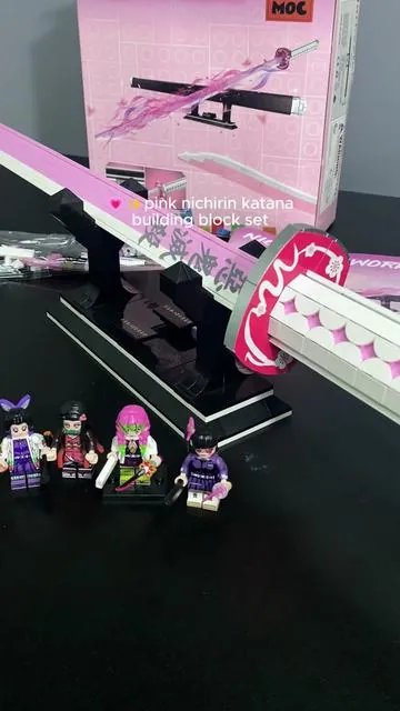 new addition to my setup💗 kanao’s pink katana ⋆˚࿔ it only took me a couple hours to do and now I want more!! ##demonslayersword##demonslayer #buildingblocks##Tokmoc##christmas##buildingblocks##giftideas##foryou##fyp##falldealsforyou##foryoupage##familyfun##momtok##giftforkids##tokmocchrismas##cosplay ##tokmoctoy ##ShopVideoCarnival ##TikTokShopSummerTurnUp##EuhomyiceMaker##Euhomy##SuperBrandDay#EuhomySuperBrandDay