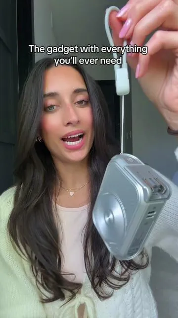 PERFECT gift idea and the most genius travel gadget!! #gadget #Tech #portable #charger #phone #magsafe #charging #portablecharger #smart #smartproduct #travel #tiktokshopcreatorpicks  #tiktokshopsummerturnup #travelneccesities #need 