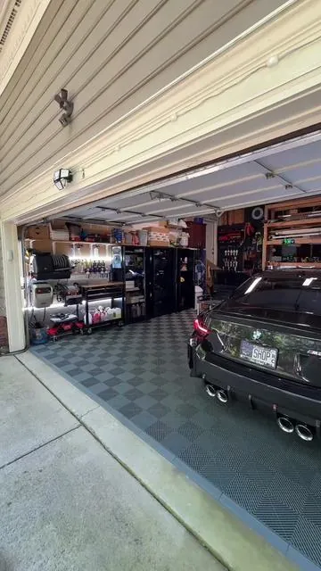 These cabinets are a great addition to the garage! 