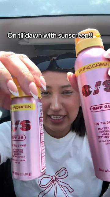 @ONE SIZE BEAUTY new on til dawn has spf 28!!! #onesizebeauty #ontildawn #ontildawnsettingspray #settingspray #spf #spfmakeup #spfsettingspray #ontildawnspf #summermakeup #tiktokshopnewarrivals #ttsbeautybesties #tiktokshopcreatorpicks 