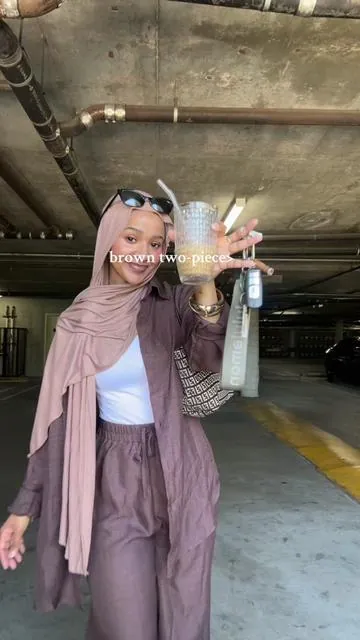 Got it in S #twopieceset #twopieceoutfit #chocolatebrown #modestfashion #hijabitiktok #hijabifashion 